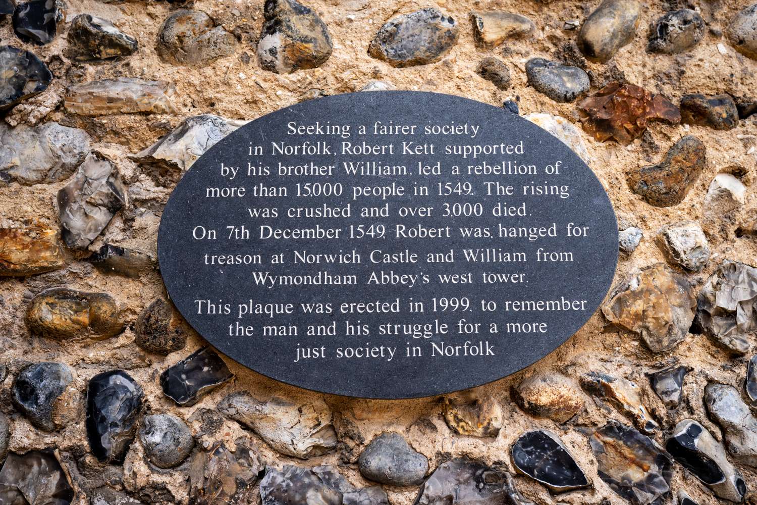 Plaque 12 Becket’s Chapel Kett’s plaque